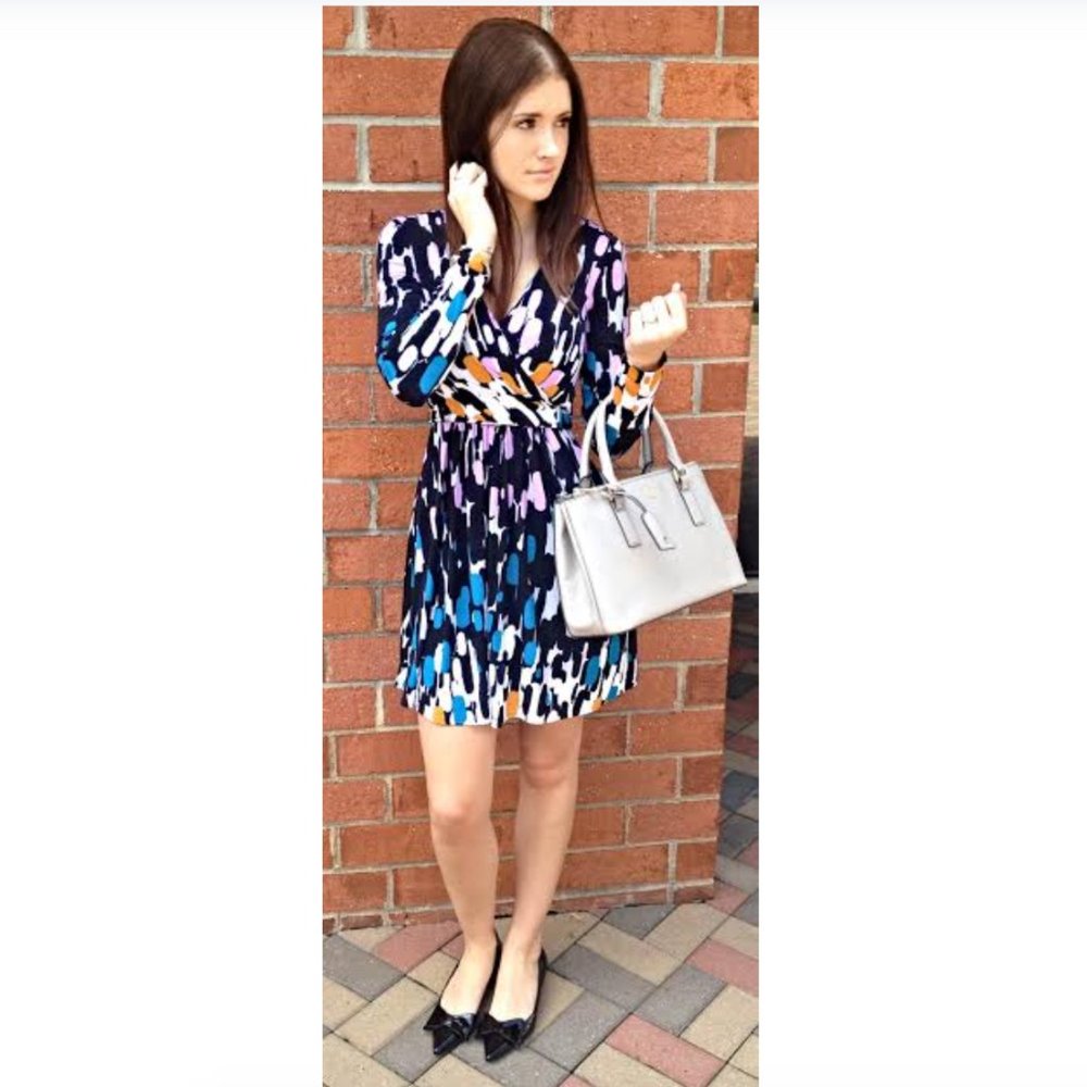 Beautiful long sleeve wrap dress